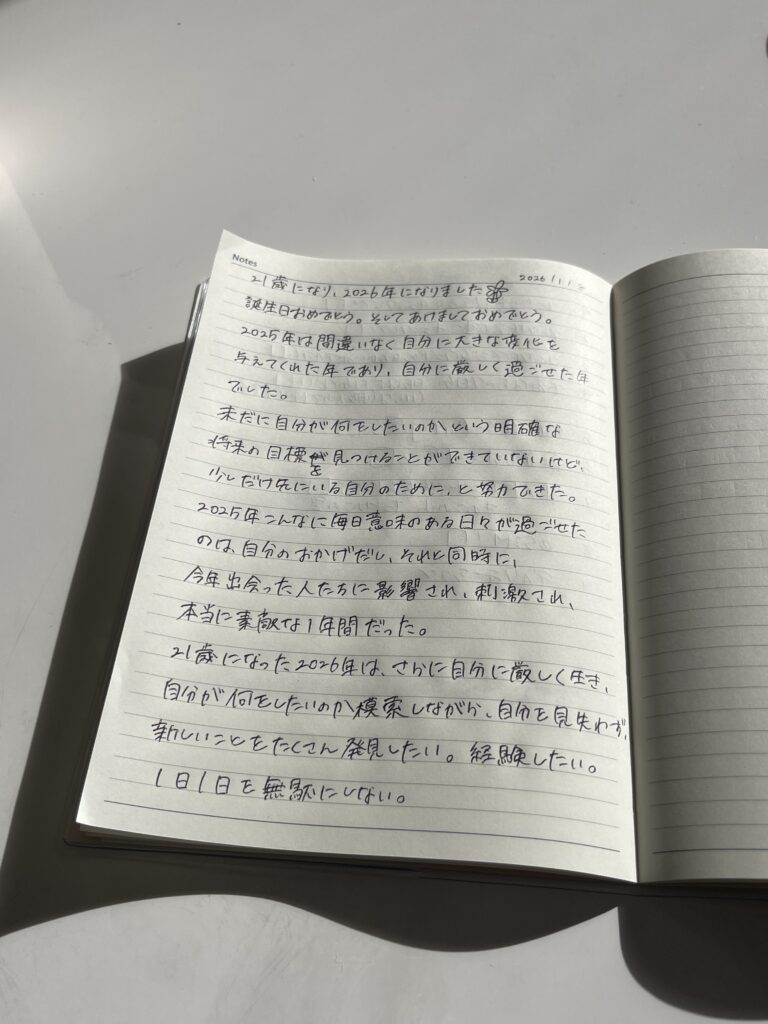 21歳になった時の日記